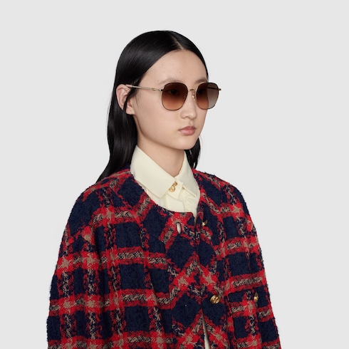 Low nose bridge fit round sunglasses