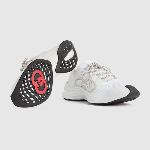 Men's Gucci Run trainer in white fabric | GUCCI® SG