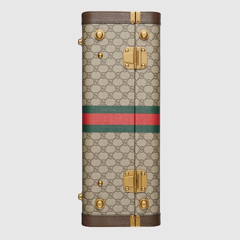 ウェブ ストライプ付き Gucci Savoy ミディアム スーツケースベージュ