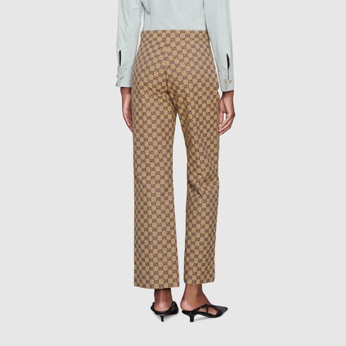 GG canvas pants with Horsebit in blue 
