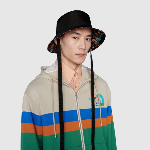 The North Face x Gucci reversible bucket hat in black GUCCI US