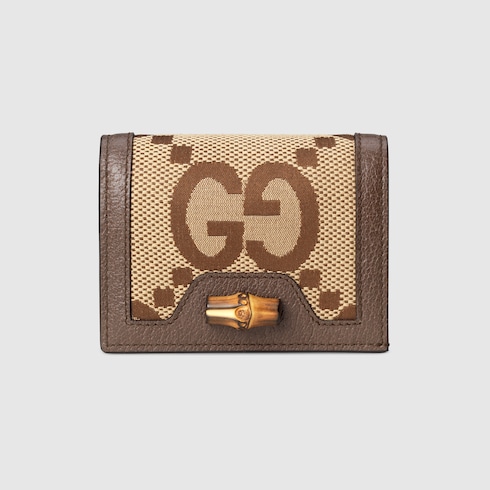 Gucci Diana jumbo GG small tote bag in camel and ebony canvas