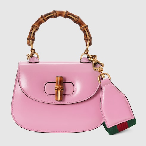 Gucci Bamboo 1947 mini top handle bag in pink leather | GUCCI® US