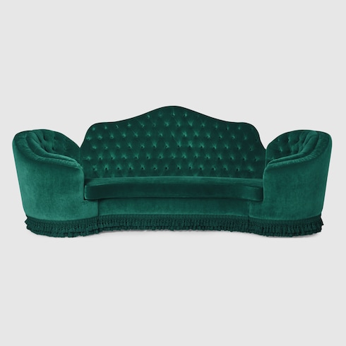Canapé capitonné style chippendale