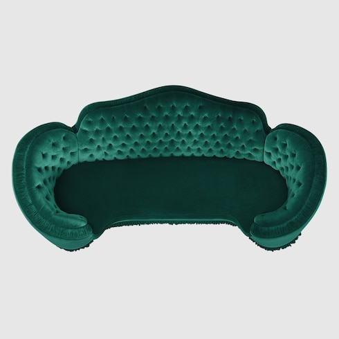 Canapé capitonné style chippendale