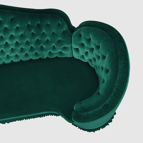 Canapé capitonné style chippendale