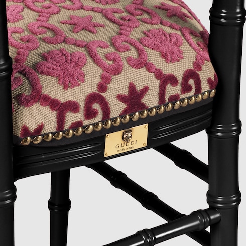 Sedia Chiavarina con motivo GG jacquard