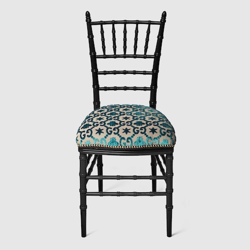 Sedia Chiavarina con motivo GG jacquard
