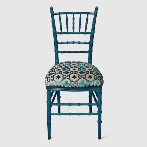 Sedia Chiavarina con motivo GG jacquard