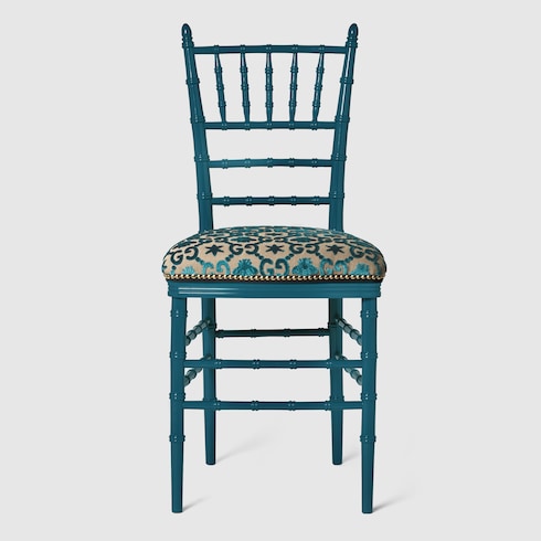 Sedia Chiavarina con motivo GG jacquard