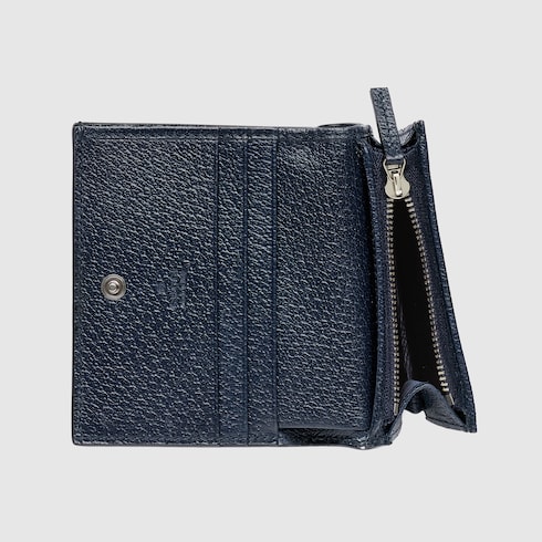 Ophidia GG card case wallet in beige and blue Supreme