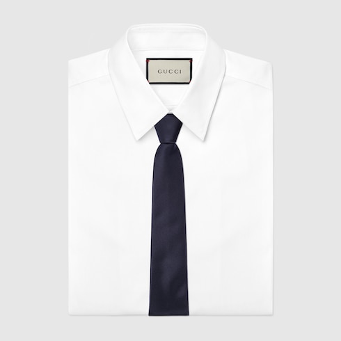 Silk tie with Interlocking G