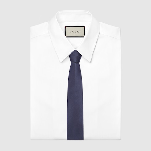 Silk tie with Double G detail