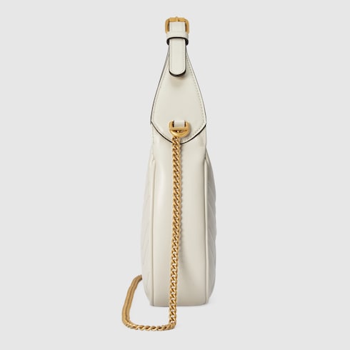 Gucci Half-Moon Hobo Bag In White and Black