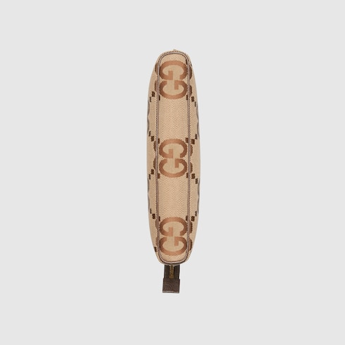 Medium messenger bag in camel and ebony GG canvas | GUCCI® US 