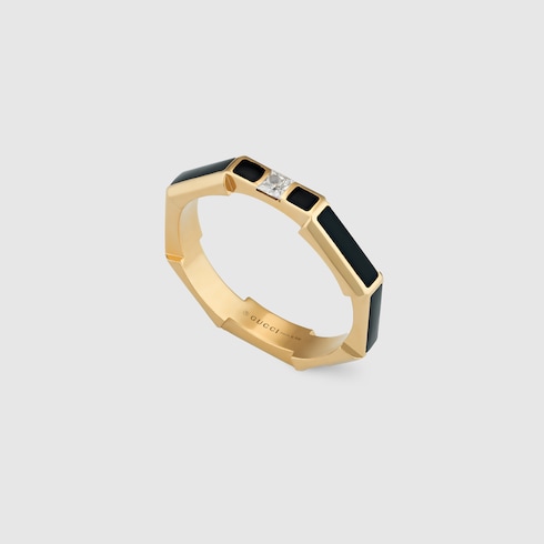 Gucci black deals diamond ring