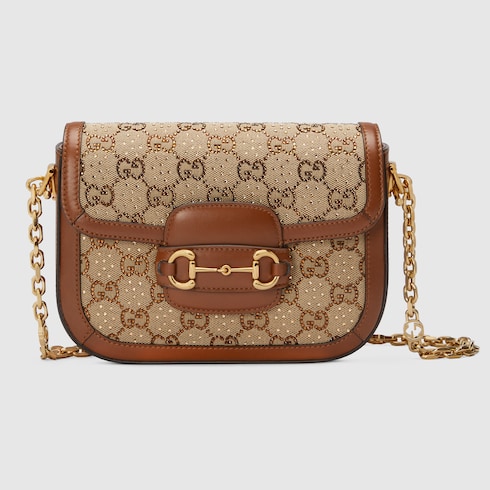 Gucci Horsebit 1955系列水晶小号肩背包
