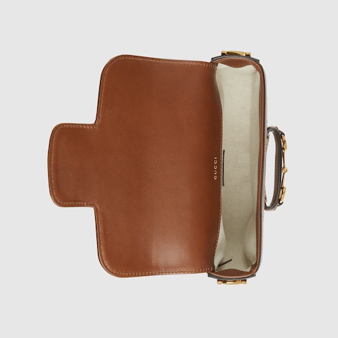Sac à épaule Gucci Horsebit 1955 avec cristaux petit format