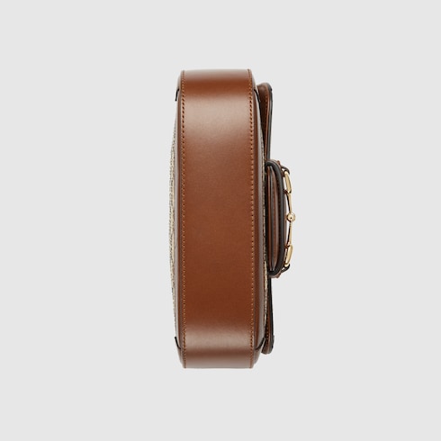 Gucci Horsebit 1955 mini shoulder bag in camel and ebony canvas GUCCI Canada