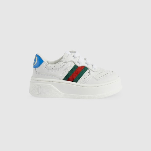 Toddler leather sneaker with Web