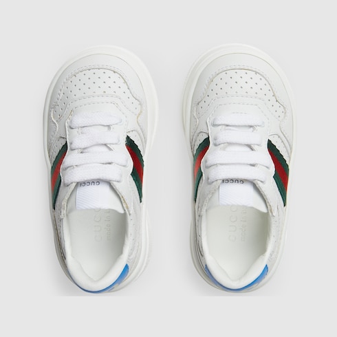 Toddler leather sneaker with Web