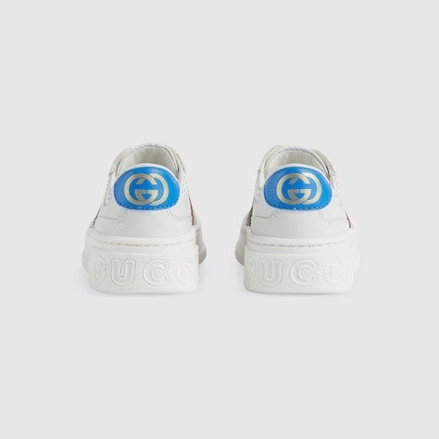 Toddler leather sneaker with Web