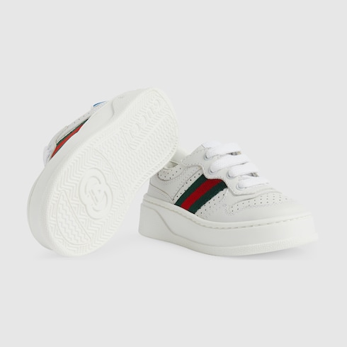 Toddler leather sneaker with Web