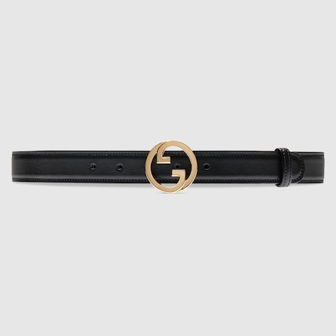 Blondie Leather Belt in Black - Gucci