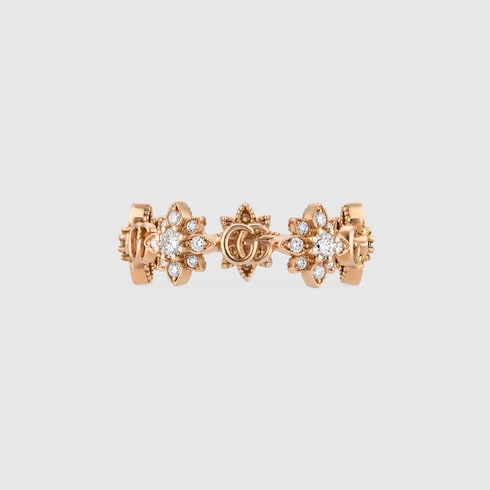 Flora 18k diamond ring