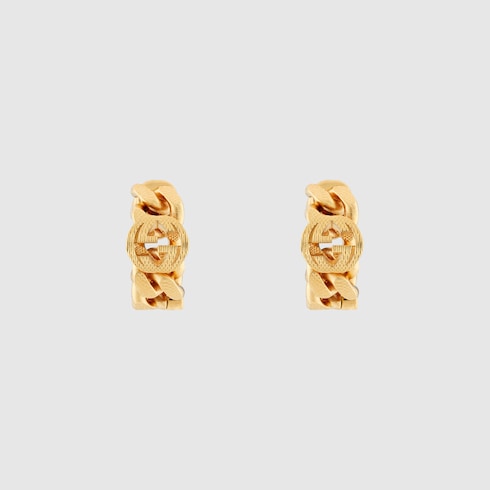Orecchini a cerchio Gucci Interlocking
