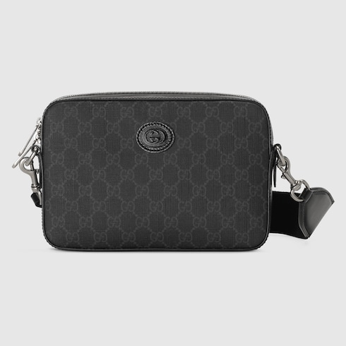 Crossbody bag with Interlocking G in black Supreme GUCCI US