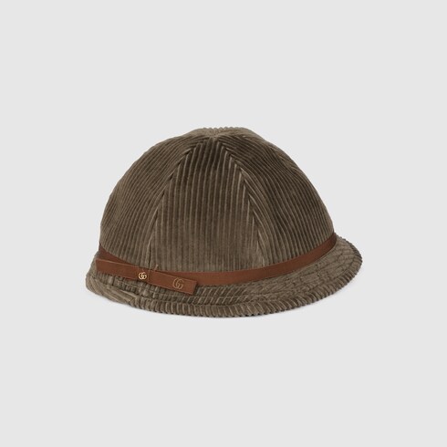 corduroy bucket hat in brown | GUCCI® SI