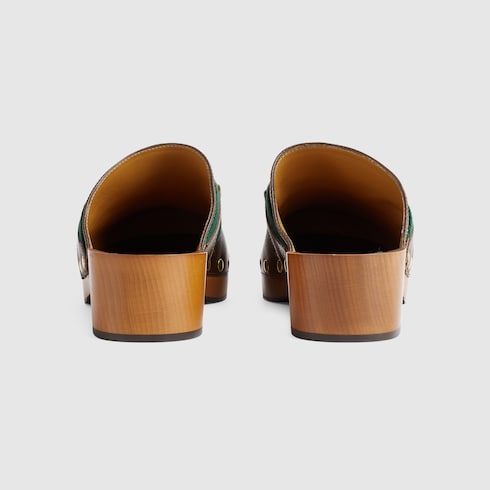 男士马衔扣皮革拖鞋