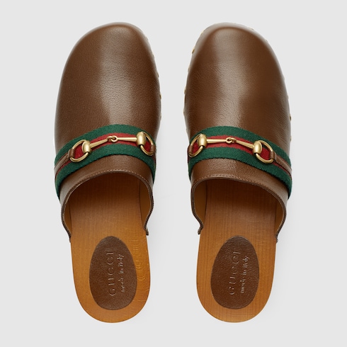 男士马衔扣皮革拖鞋