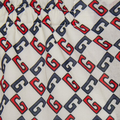 Geometric G print muslin shorts in ivory GUCCI MX