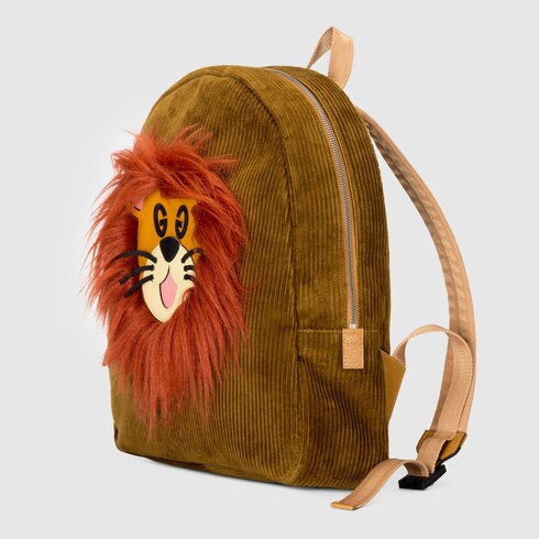 leather lion backpack
