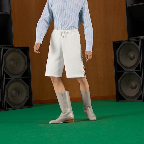 Cotton jersey shorts with Interlocking G