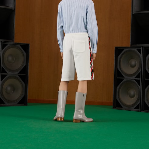 Cotton jersey shorts with Interlocking G
