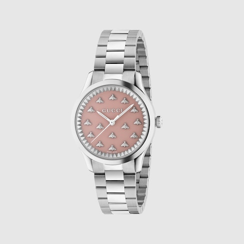 G Timeless watch with bees 32 mm in steel GUCCI US