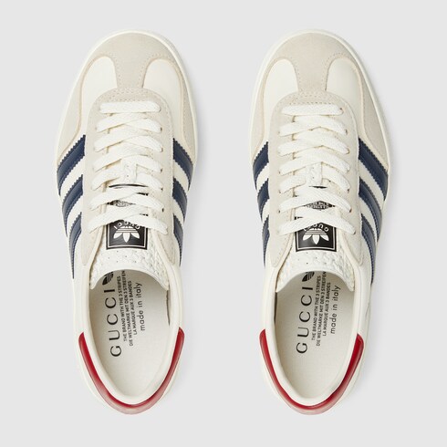 ガゼル〕adidas x Gucci ウィメンズ スニーカーホワイト レザー
