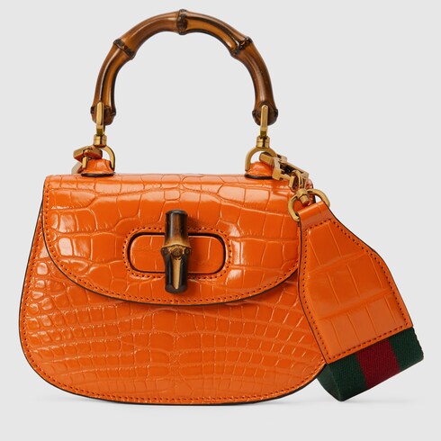 Gucci bamboo best sale jaguar crocodile bag