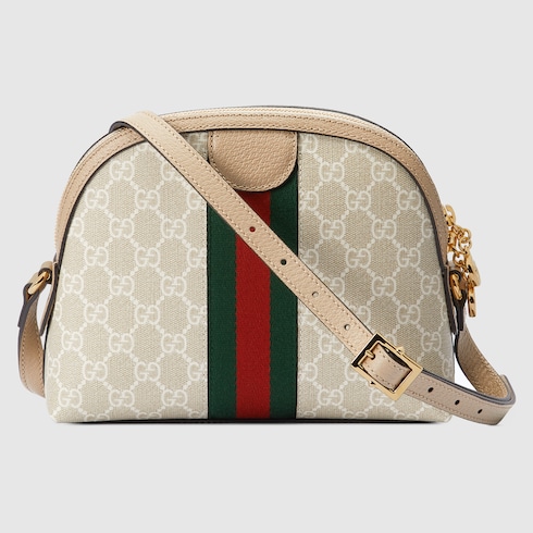 Ophidia GG Small Shoulder Bag in Brown - Gucci