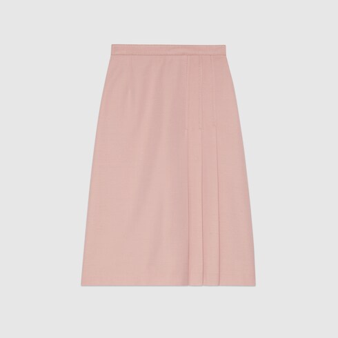 Flamed viscose silk skirt