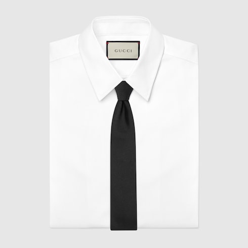 Silk tie with Double G detail