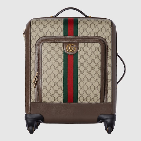 Trolley Ophidia GG misura piccola in tessuto Supreme beige ed ebano |  GUCCI® CH