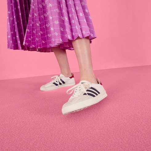 ガゼル〕adidas x Gucci ウィメンズ スニーカーホワイト レザー