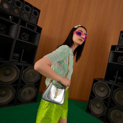 Мини-сумка Jackie 1961 из ламе