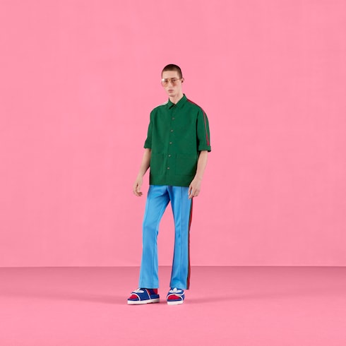 adidas x Gucci GG trefoil jacquard shirt