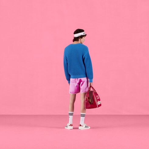 Maglione adidas x Gucci in lana in blu | GUCCI® Italia