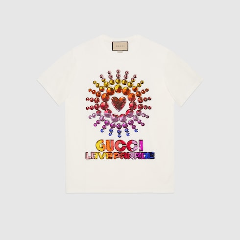 Gucci Love Parade T-Shirt in weiß 
